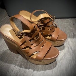 🔥 Franco Sarto Wedge Sandals. Sz 6